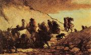 Honore Daumier The Emigrants painting